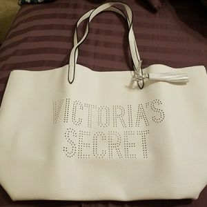 VS tote bag in white